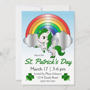 Invitation Licorne Pégase de la Saint-Patrick