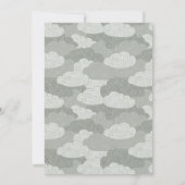 Invitation Licorne Personnalisée Gris et Teal (Dos)