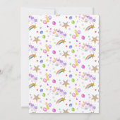 Invitation Licorne pour 1er Anniversaire avec Gâte (Dos)