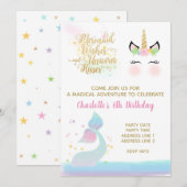 Invitation Licorne & Queue de Sirène | OR ARC-EN-C (Devant / Derrière)