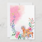 Invitation Licornes et papillons magiques vierge enchanté (Devant)