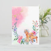 Invitation Licornes et papillons magiques vierge enchanté (Debout devant)