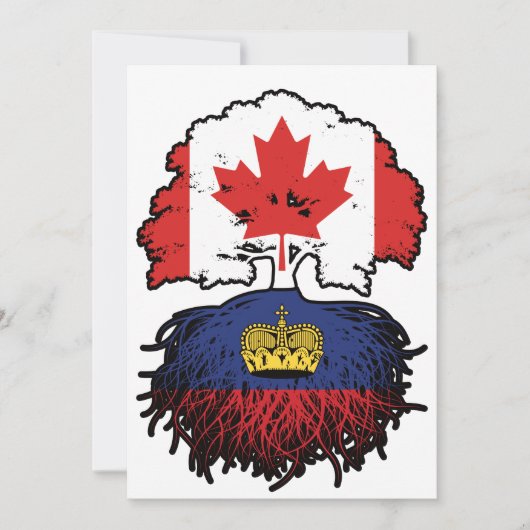 Invitation Liechtenstein Canada Tree (Devant)