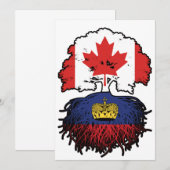 Invitation Liechtenstein Canada Tree (Devant / Derrière)