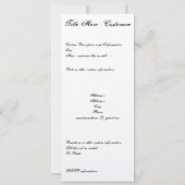 Invitation (Lien direct seulement) sonnet privé de Shakespear (Dos)