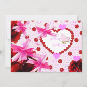 Invitation Liens et coeurs d'amour pour ceux rendus (Devant)