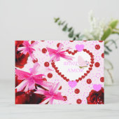 Invitation Liens et coeurs d'amour pour ceux rendus (Debout devant)