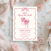 Invitation Lier la Fête des mariées de coquette à main de noe