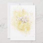 Invitation Lieu de réception de mariage élégant fleurs Elle a (Dos)