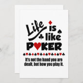 Invitation Life Like Poker (Devant / Derrière)