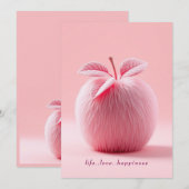 Invitation life.love.happiness apple (Devant / Derrière)