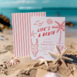 Invitation Life's a Beach Girls Red 30th Summer Birthday<br><div class="desc">La vie est une plage,  n'est-ce pas ? Célébrez votre grande journée avec notre invitation fantaisiste d'anniversaire sur le thème de la plage. Ce design moderne et branché est tout à fait tropical,  amusant,  preppy et mignon ! Modifiez les couleurs pour convenir à votre thème et à vos favoris.</div>