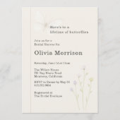 Invitation Lifetime of Butterflies QR Code Bridal Shower (Devant)