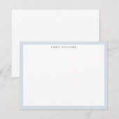 Invitation Light Blue Frame Note Card (Devant / Derrière)