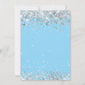 Invitation Light Blue Silver 2e fête d'anniversaire (Dos)