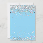 Invitation Light Blue Silver 5e fête d'anniversaire (Dos)