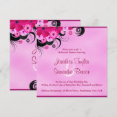 Invitation Light Fuchsia 5.25 Dîner de répétition Mariage Inv (Devant / Derrière)