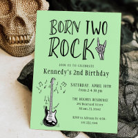 Light Green Born Two Rock Guitar 2e anniversaire