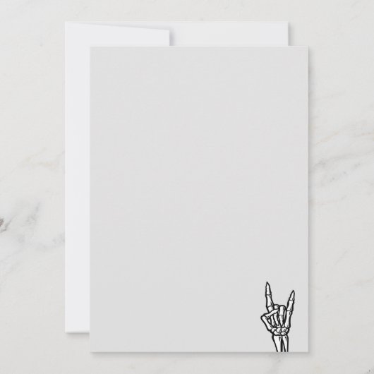 Invitation Light Grey Mauvais Deux The Bone 2e fête d'anniver (Dos)