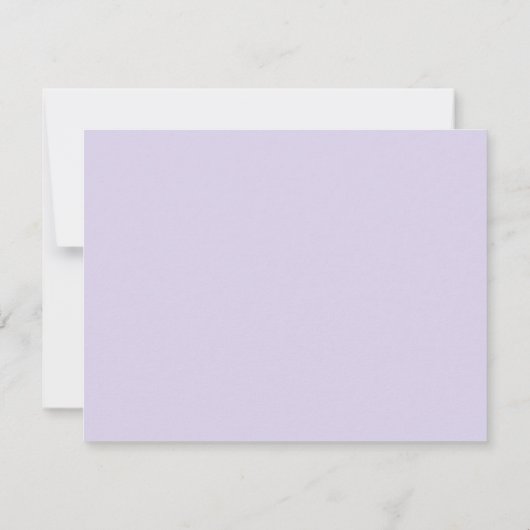 Invitation Light Lavender Modern Wavy Border Note card (Dos)