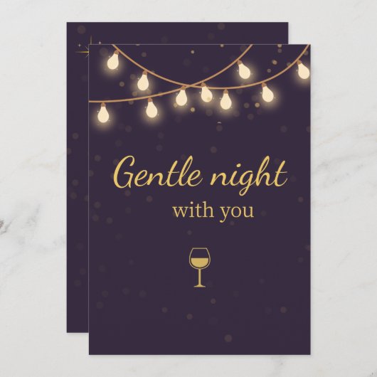 Invitation Light Night Party Invite (Devant / Derrière)