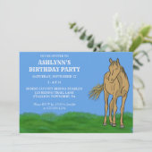 Invitation Light Sorrel Cheval Brown fête d'anniversaire (Debout devant)