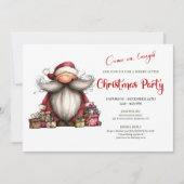 Invitation Lighthearted Quirky Santa Hand Drawn Holiday (Devant)