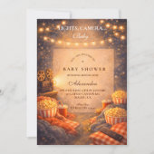 Invitation Lights Camera Baby Shower (Devant)