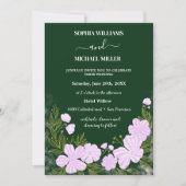 Invitation Lights Flowers Wedding (Devant)