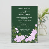 Invitation Lights Flowers Wedding (Debout devant)
