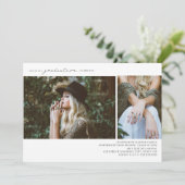 Invitation Ligne Art 2 Photo Graduation Party (Debout devant)