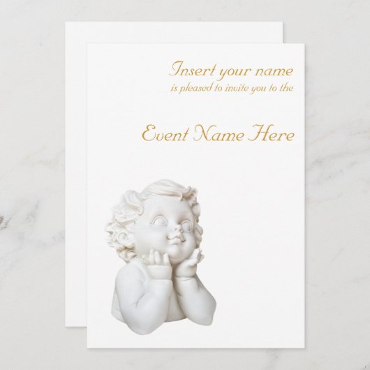 Invitation Ligne blanche (Devant / Derrière)