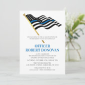 Invitation Ligne Bleue Mince de l'application de la loi de po (Debout devant)