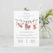 Invitation Ligne de Baby shower Fiesta mexicaine (Debout devant)