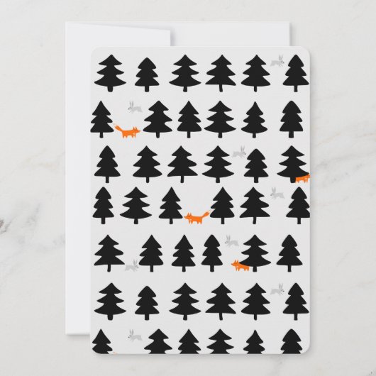 Invitation ligne de forêt sauvage sur arrière - plan blanc (Dos)