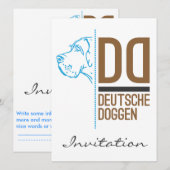 Invitation Ligne de logo Grand Danois (Devant / Derrière)