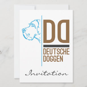 Invitation Ligne de logo Grand Danois
