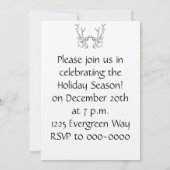 Invitation Ligne de rennes Dessin Noël (Dos)