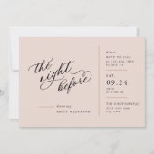 Invitation Ligne De Script Moderne Bloquer La Nuit Avant Invi (Devant)