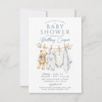 Ligne de vêtements Baby Shower Bleu Garçon Baby Sh