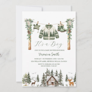 Invitation Ligne de vêtements élégante pour bébé au thème de