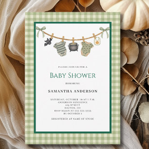 Invitation Ligne de vêtements neutre pour bébé Halloween Baby