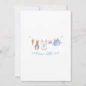 Invitation Ligne de vêtements pour bébé garçon lapin mignon S (Dos)