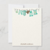 Ligne de vêtements pour bébé vertNotes de remercie