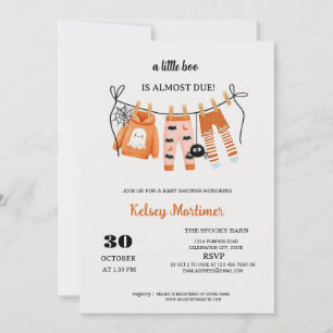 Invitation Ligne de vêtements un petit Boo Halloween Baby Sho