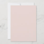 Invitation Ligne Eucalyptus simple Dessin Mariage rose (Dos)