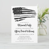 Invitation Ligne grise mince retraite d'agent de correction (Debout devant)