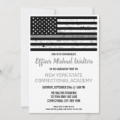 Invitation Ligne mince gris Diplôme d'agent correctionnel (Devant)