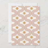 Invitation Ligne moderne Sun Moon Terracotta Gold 50e anniver (Dos)