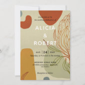 Invitation Ligne moderne tendance Abstraite Protea Botanique (Devant)